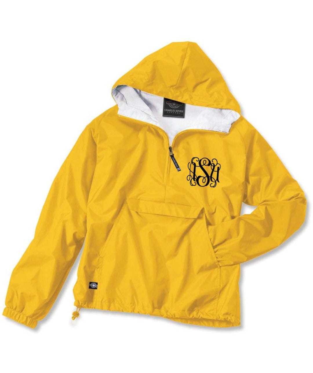 Yellow monogrammed rain best sale jacket