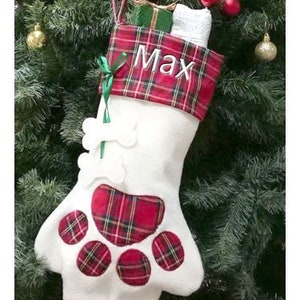 Personalized Dog Christmas Stocking,Monogrammed Christmas Stocking for Dogs,Embroidered Monogrammed Christmas Stocking for Dogs
