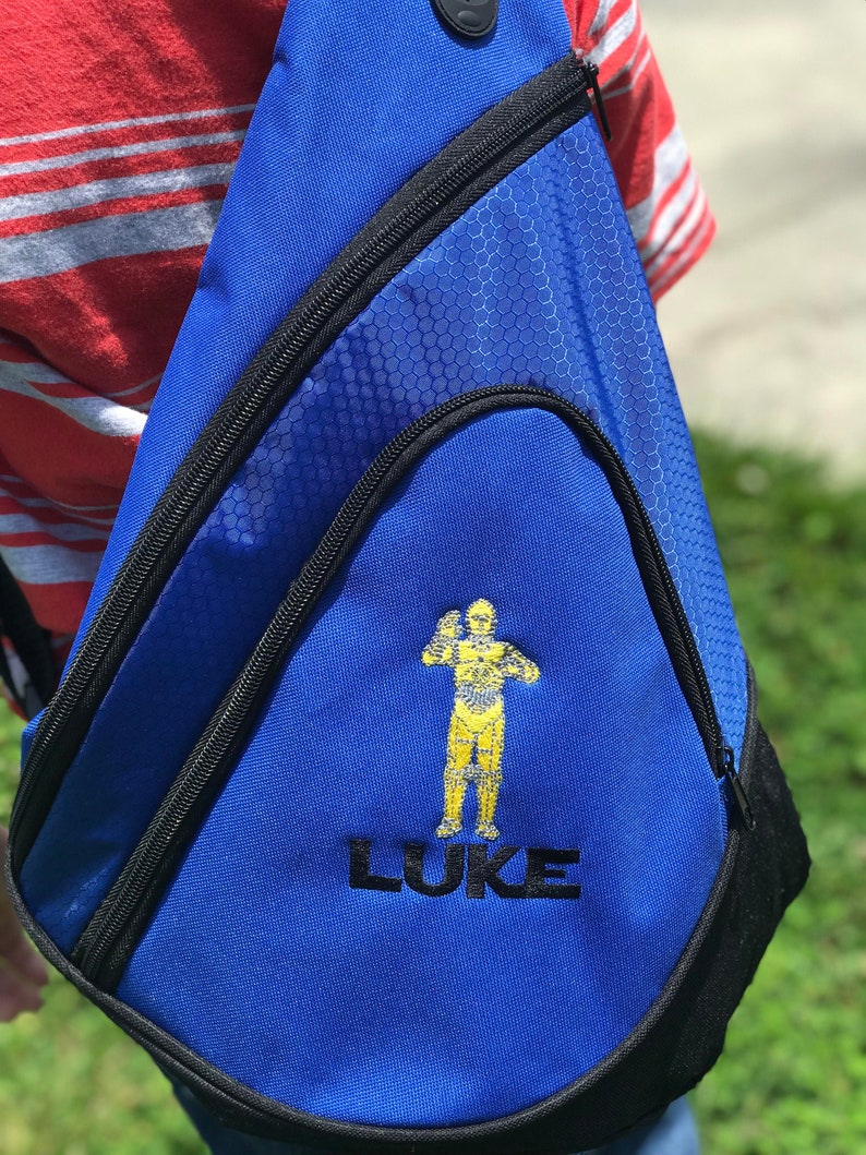 C3PO Sling Backpack,personalized Star Wars Backpack, Personalized ...