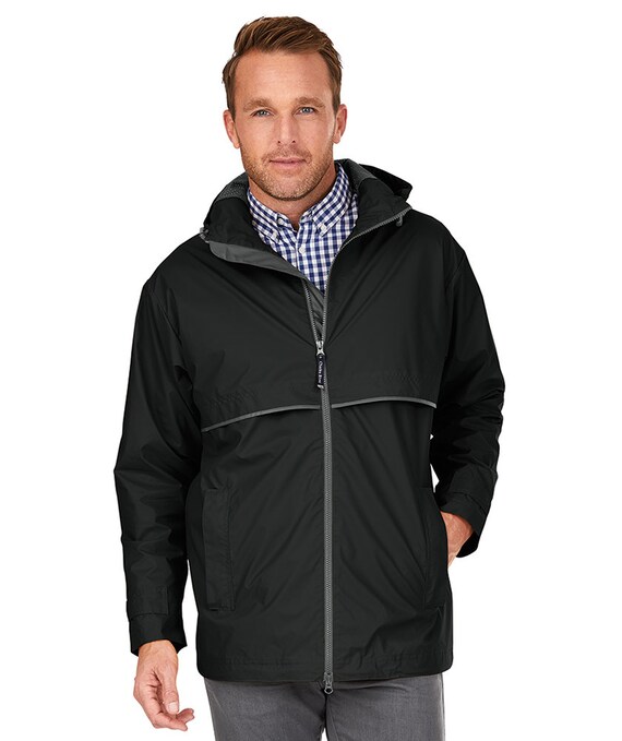 Black monogrammed rain jacket hot sale