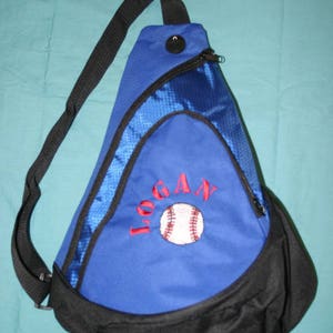 Personalized Youth Sling Backpack,Monogrammed Kids Gym Bag,Ring Bearer Gift,Personalized Gym Bag,Cheer Backpack,Gymnastics,Football,Baseball