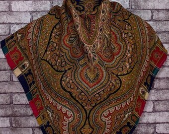 Free post Authentic silk scarf 33x34 M 1267