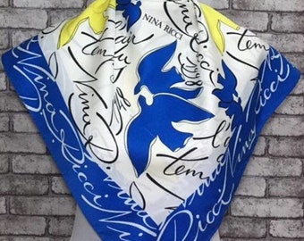 Free post Authentic silk scarf 33x34 M 1267