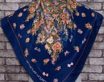 Free post Authentic silk scarf 33x34 M 1267