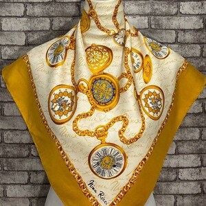 Darmowa wysyłka Oryginalny szalik jedwabny Nina Ricci (33"x34")N 7726