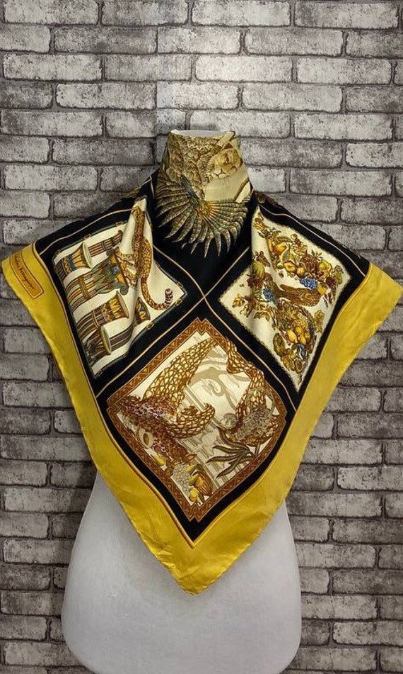 Free Shipping Authentic Salvatore Ferragamo Silk Scarf (33
