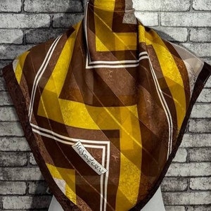 Free shipping Authentic YvesSaintLaurent  silk scarf (33”x34”) C9690