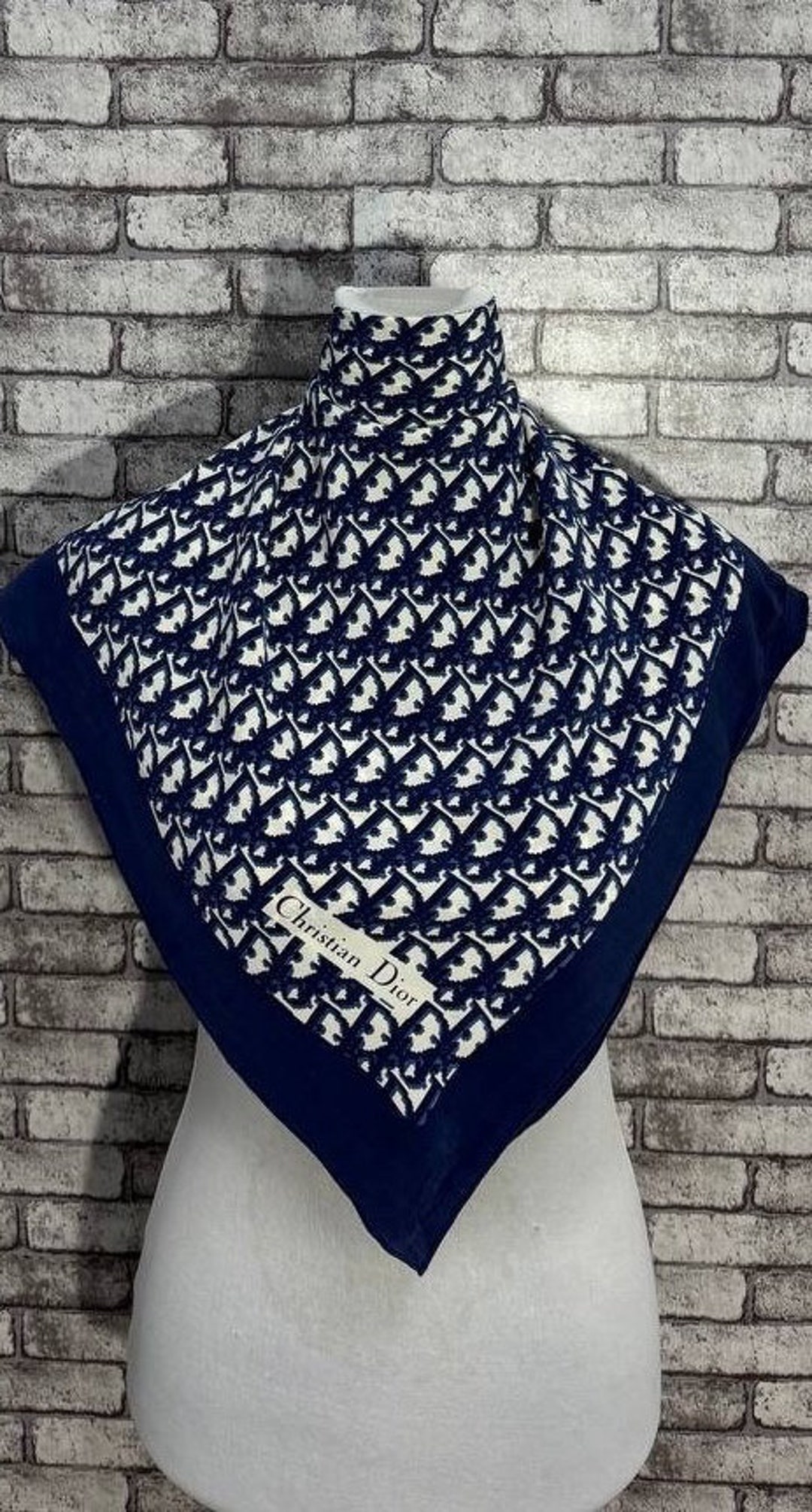 Free Shipping Authentic Christian Dior Monogram Silk Scarf 29x30 X8 - Etsy