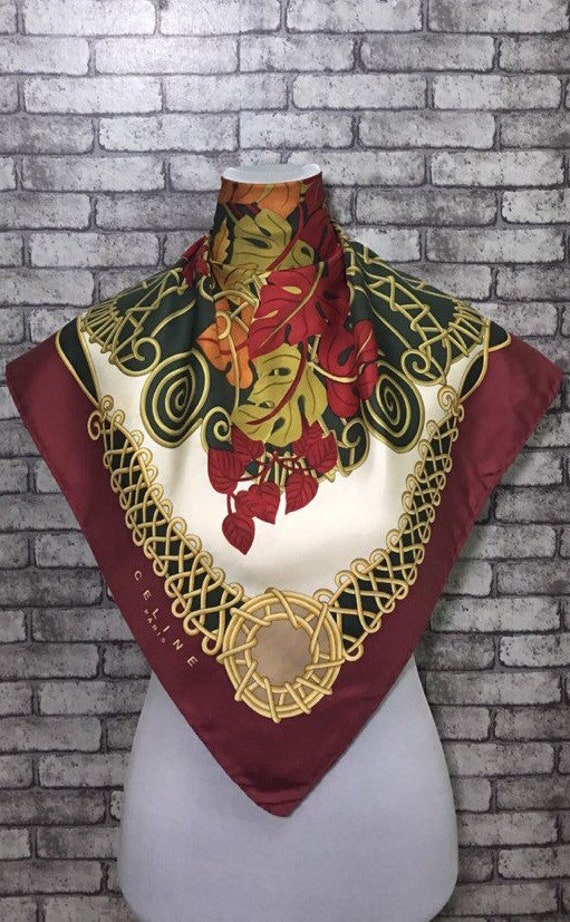 Free post Authentic Marelli silk scarf M 2853 33x34