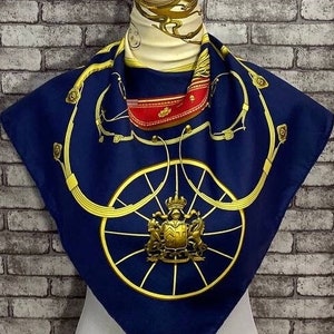Free shipping Authentic Hermes “Springs “ silk scarf (34”x35”) H8120