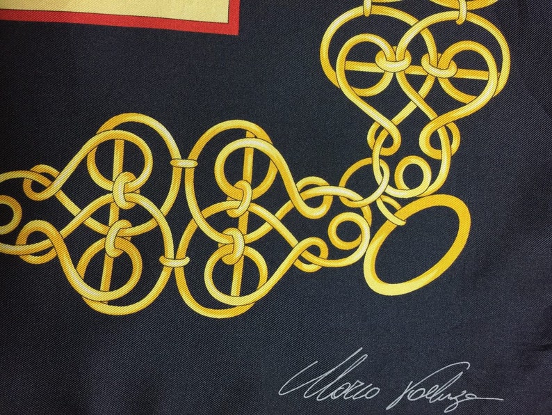 Free post Authentic silk scarf 33x34 M 1267