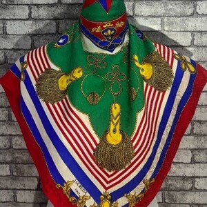Free shipping Authentic Lucrezia silk scarf (33”x34”) C9675