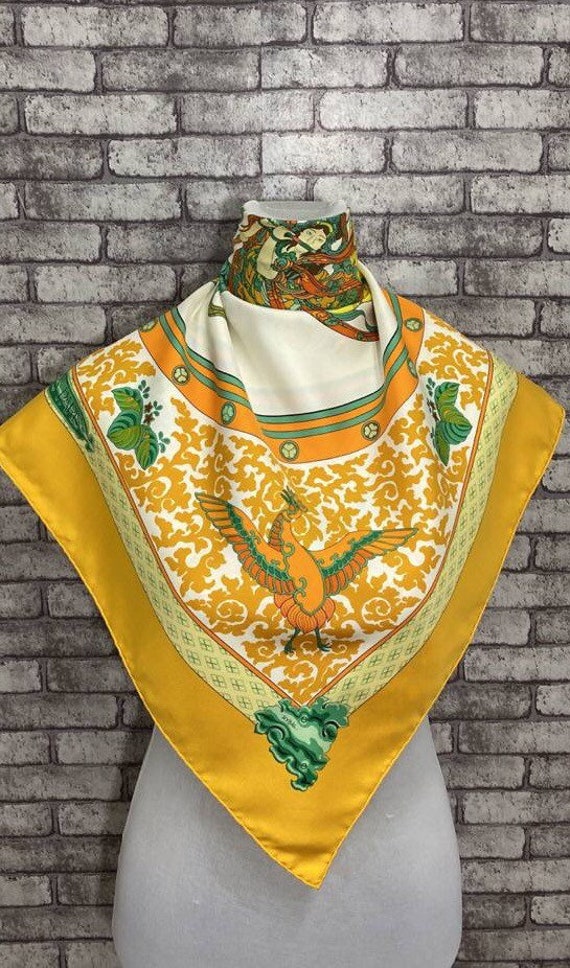 Free DHL EXPRESS Authentic Hermes silk scarf (34”… - image 1