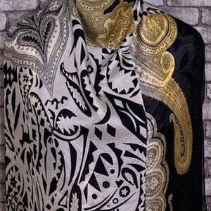 Free shipping Authentic Mila Schon   silk scarf (20”x70”) M 4857