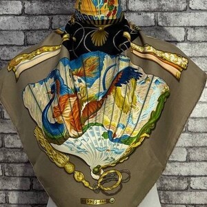 Free DHL EXPRESS  Authentic Hermes “Brise de Charme” silk scarf (34”x35”) H9812