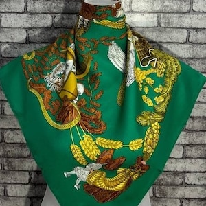 Gratis DHL express authentieke Hermes “Chapeau” zijden sjaal (34”x35”) H9963
