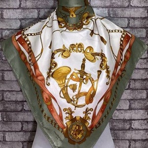 Free shipping Authentic Moderngo   silk scarf (33"x34")M 5588