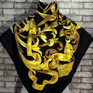 Gratis DHL EXPRESS Authentieke Hermes “Le Mors” zijden sjaal (34”x35”) H9774
