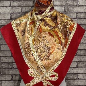 Kostenloser Versand Authentischer Gianfranco Lotti Seidenschal (33 "x 34 "")G6713
