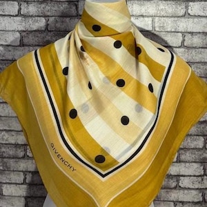 Free shipping Authentic Givenchy  silk scarf (42”x41”) A