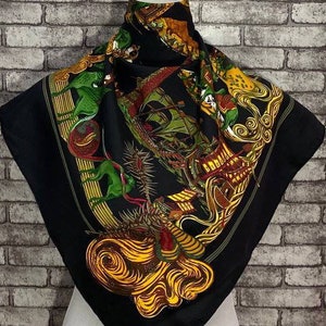 Free DHL EXPRESS Authentic Hermes “ Au Fil de la Soie” silk scarf (34”x35”) H7952