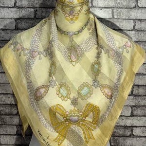 Free shipping Authentic Trussardi  silk scarf (33”x34”) C10161