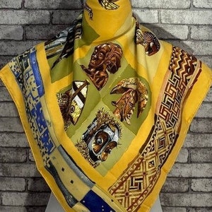 Free DHL express Authentic Hermes “Persona “ silk scarf (34”x35”) H10113