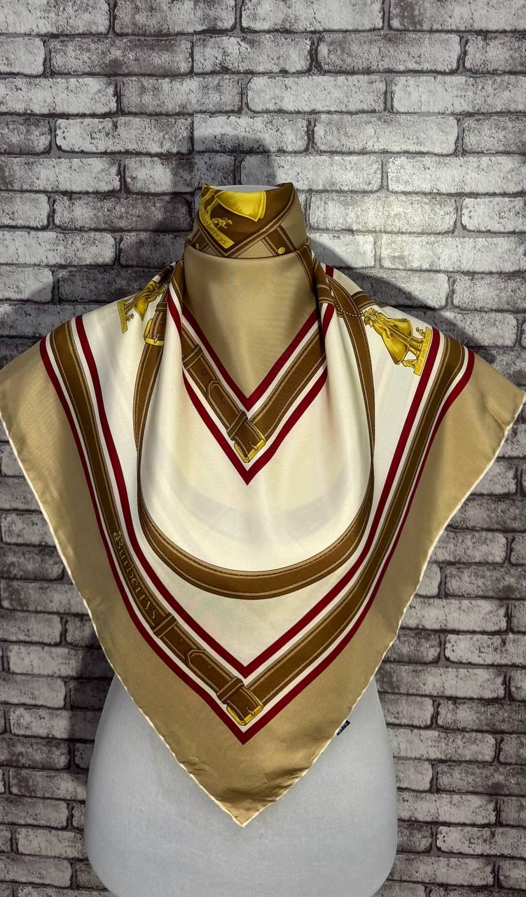 Free shipping Authentic  silk scarf (33”x34”) C11587