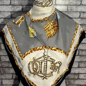Gratis verzending Authentieke zijden sjaal (35 x 35 inch) C 11460