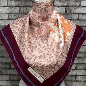 Free shipping Authentic  silk scarf (30”x30”) C11511