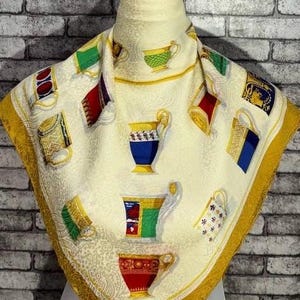 Free shipping Authentic Vitaliano Pancaloi  silk scarf (33”x34”) C10809