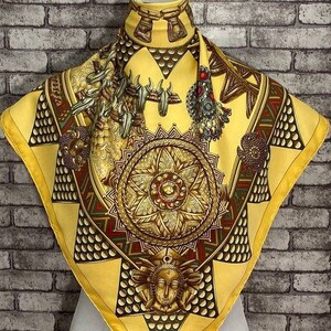 Free DHL EXPRESS Authentic Hermes silk scarf (34”x35”) H7390