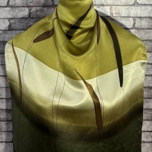 Free shipping Authentic YvesSaintLaurent  silk scarf (21.5”x59”) A