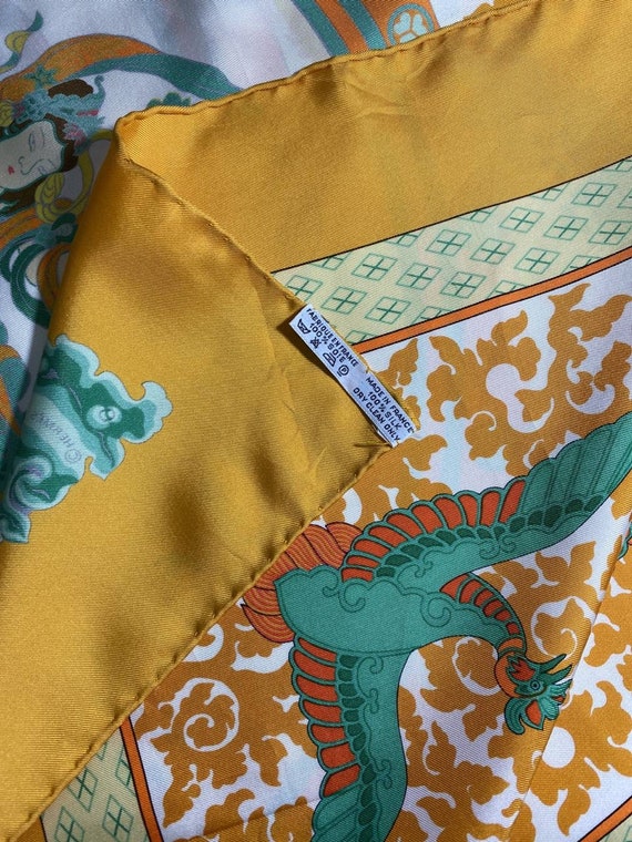 Free DHL EXPRESS Authentic Hermes silk scarf (34”… - image 8