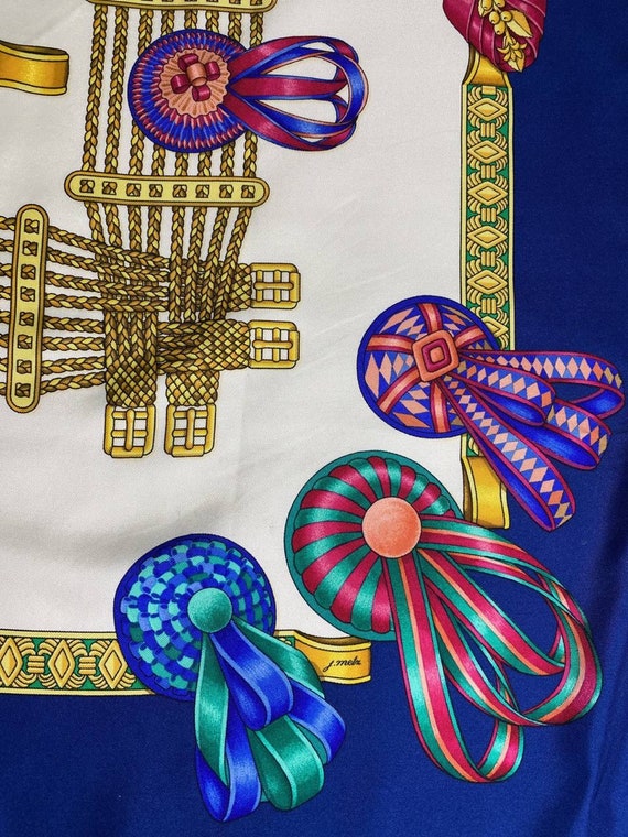 Free DHL EXPRESS Authentic Hermes silk scarf (34”… - image 6