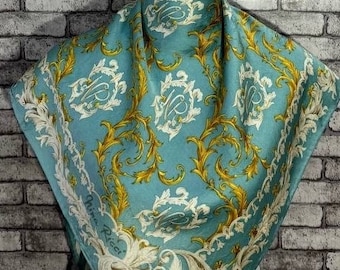 Spedizione gratuita Autentica sciarpa di seta Nina Ricci (33"x34") C