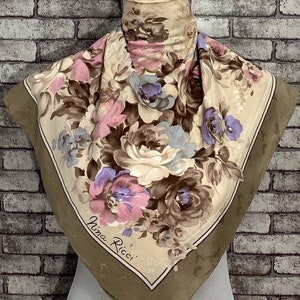 Kostenloser Versand Authentischer Nina Ricci Seidenschal (30 "x30 "") N7523