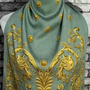 Free shipping Authentic Trussardi  silk scarf (16”x64”) C10545