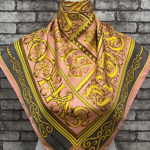 Free shipping Authentic  silk scarf (33”x34”) C1