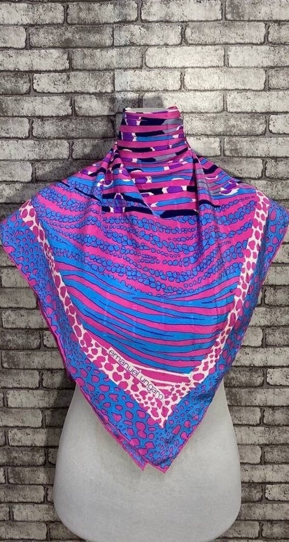 Free shipping Authentic Emanuel Ungaro  silk scarf