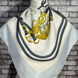 Free shipping Authentic Hermes “Brides de Gala “silk scarf (34”x35”) H11085
