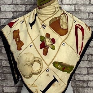 Free shipping Authentic Nina Ricci  silk scarf (33”x34”) C8330