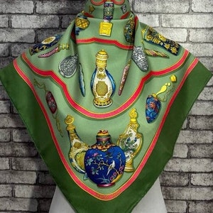 Free DHL EXPRESS  Authentic Hermes “Qu importe le flacon” silk scarf (34”x35”) H9815