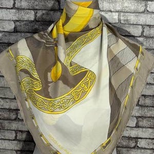 Free shipping Authentic Rochas   silk scarf (33”x34”) C10169
