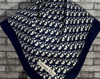 Gratis verzending Authentieke zijden sjaal met Christian Dior-monogram (30 x 30 inch) X1