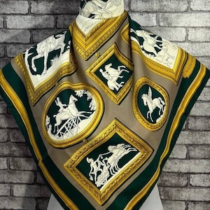 Free DHL EXPRESS  Authentic Hermes “Wedgwood” silk scarf (34”x35”) H9811