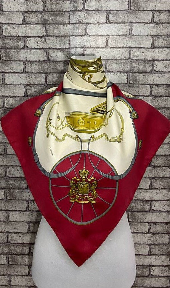 Free Shipping Authentic Hermes “springs “ Silk Scarf (34”x35