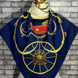 Free shipping Authentic Hermes “Springs” silk scarf (34”x35”) H9287