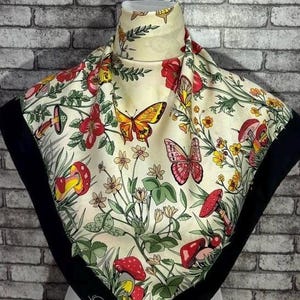 Free shipping Authentic Ostinelli silk scarf (33”x34”) C10646