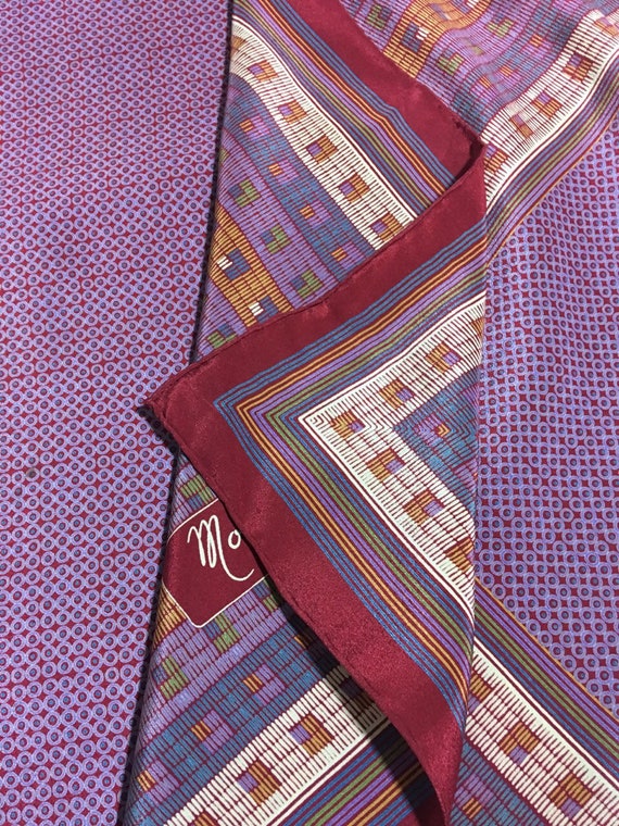 Free post Authentic Morabito  silk scarf (33"x34"… - image 3